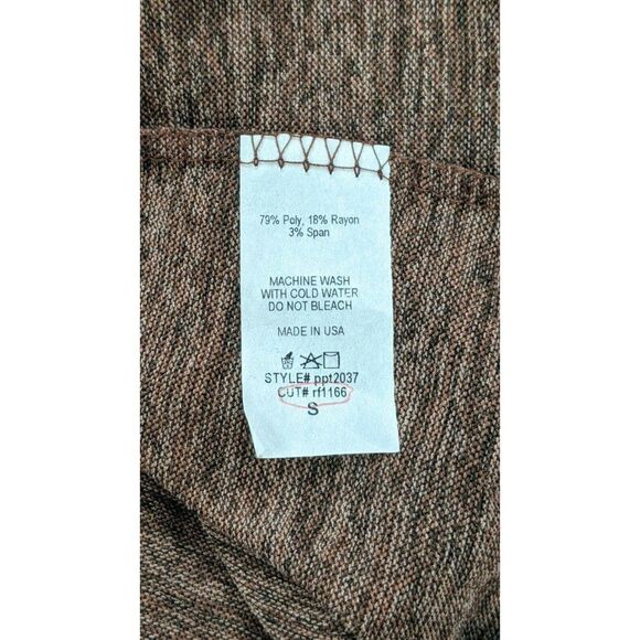 Perfect Peach Womens Size Small Heather Brown Long Sleeve Pullover Sweater Top - Picture 6 of 6